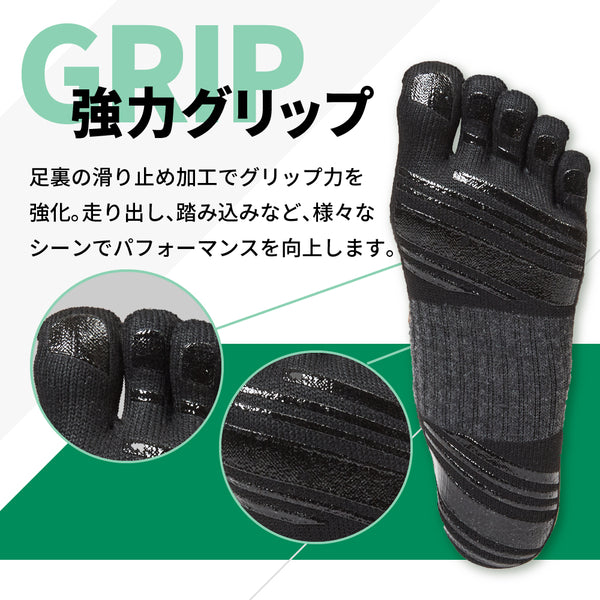 DEODORIZE TECH デオドライズテック 5本指ソックス BLACK - メディア 6