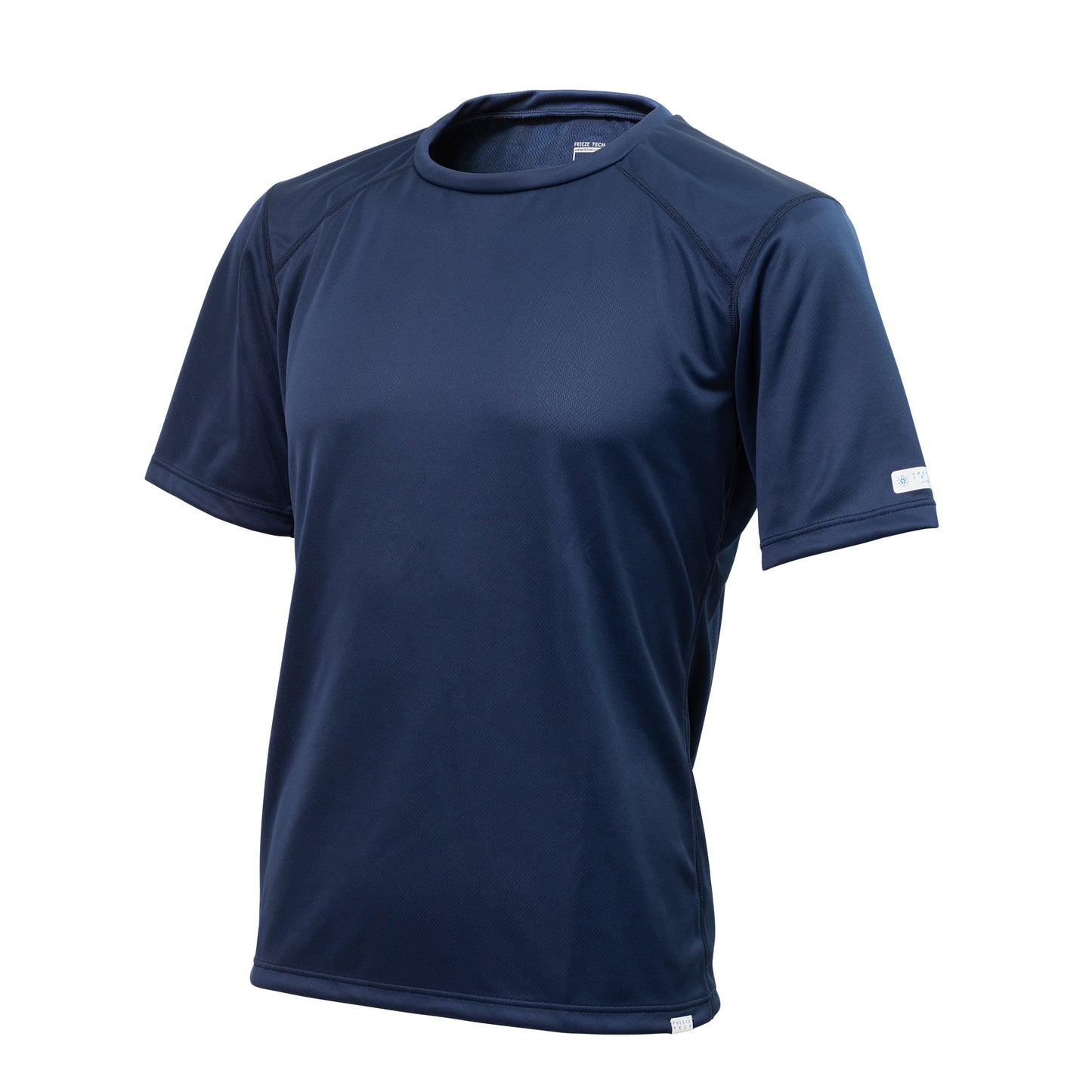 FREEZE TECH SPORTS レギュラーフィット 冷感シャツ 半袖クルーネック Black Navy LIDEF