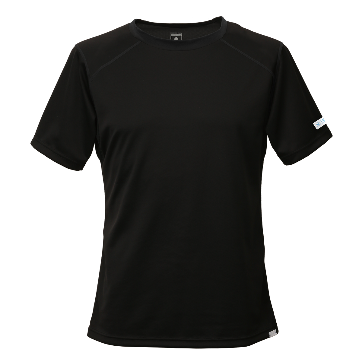FREEZE TECH SPORTS レギュラーフィット 冷感シャツ 半袖クルーネック Black Navy LIDEF