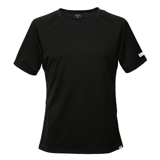 FREEZE TECH SPORTS レギュラーフィット 冷感シャツ 半袖クルーネック Black Navy LIDEF