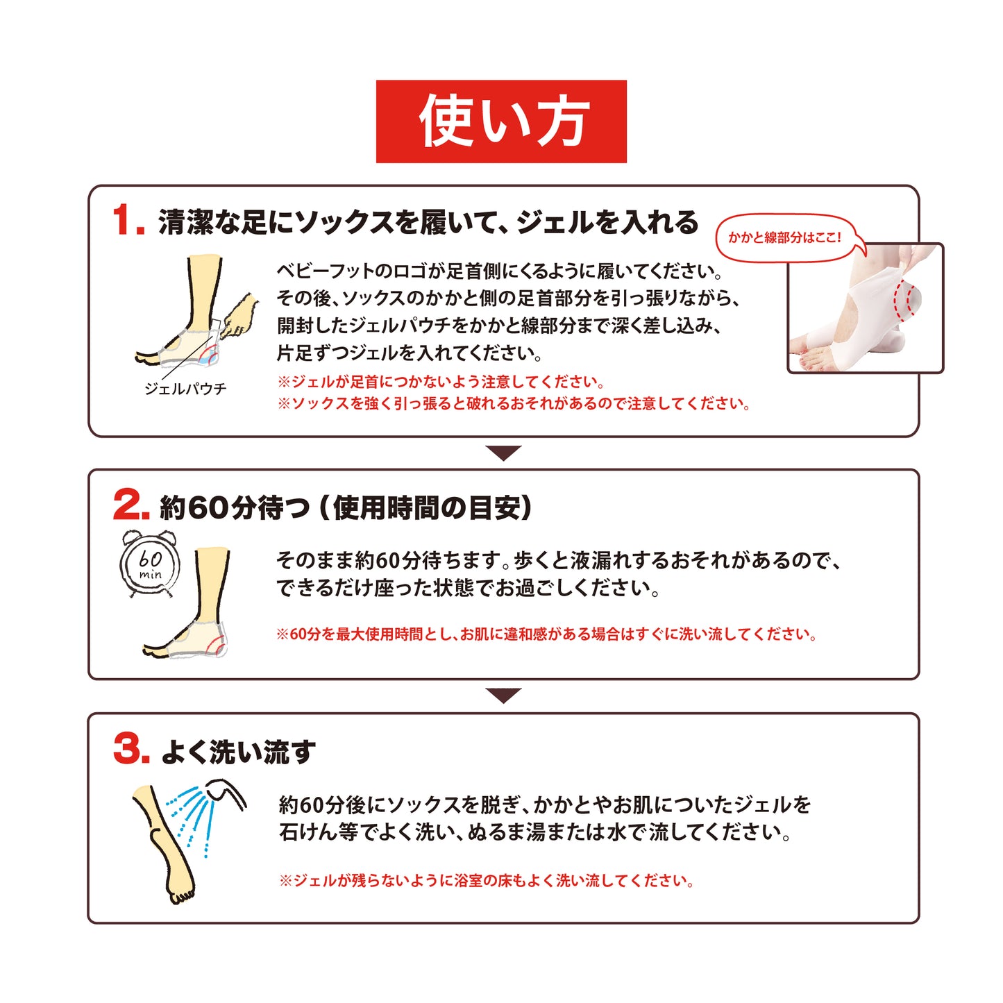 ベビーフット かかと用 60分(S-Mサイズ)