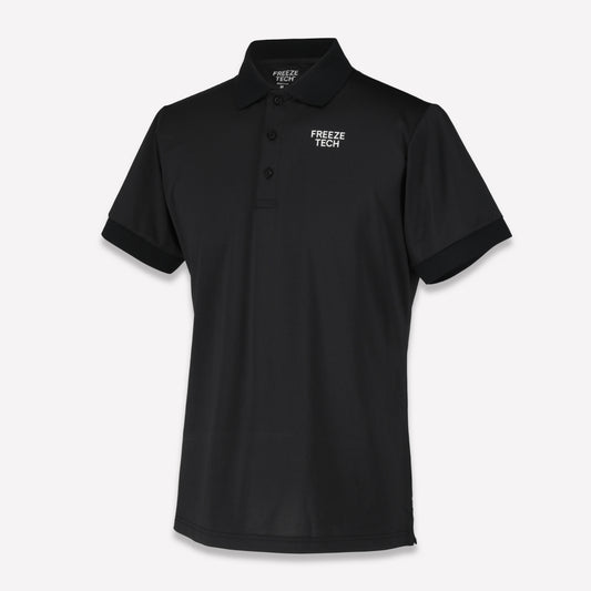 FREEZE TECH 氷撃α GOLF LINE Men’s ベーシックポロシャツ Black White LIDEF FT26SS