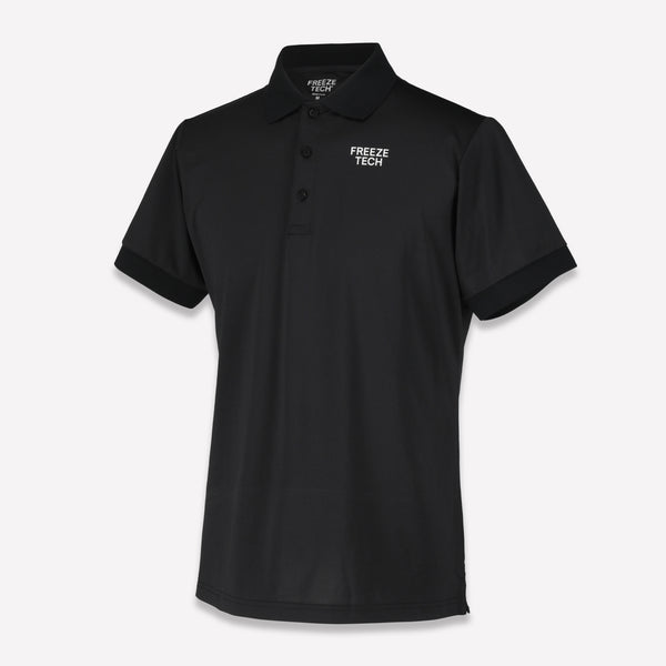 FREEZE TECH 氷撃α GOLF LINE Men’s ベーシックポロシャツ Black White LIDEF FT26SS
