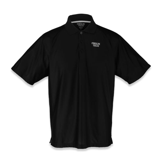 FREEZE TECH 氷撃 GOLF LINE Men’s ロゴポロシャツ Black White LIDEF FT26SS