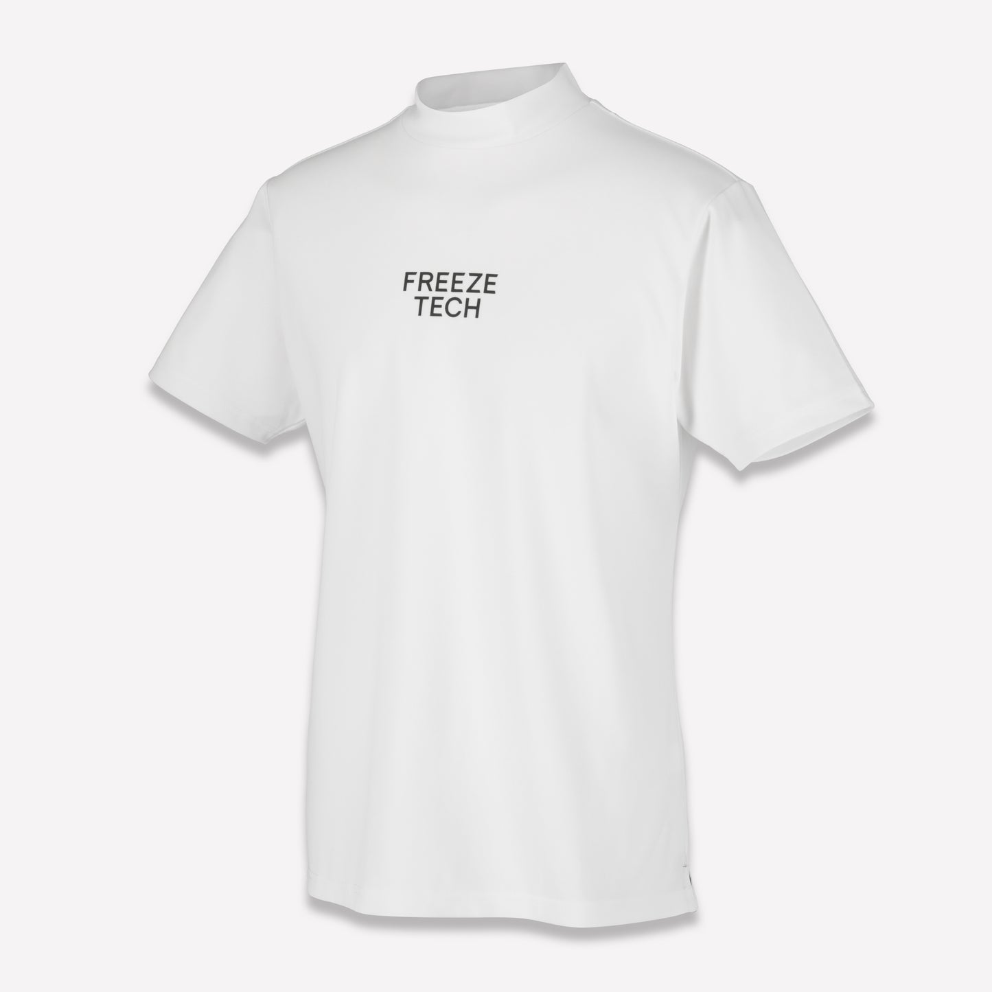 FREEZE TECH 氷撃α GOLF LINE Men’s 半袖ハイネックシャツ Black White LIDEF FT26SS