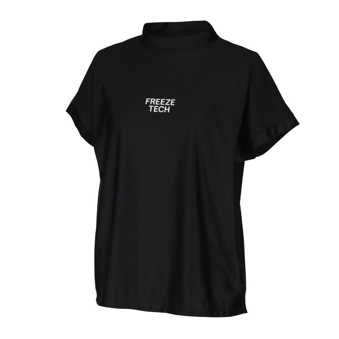 FREEZE TECH 氷撃α GOLF LINE Women’s 半袖ハイネックシャツ Black White LIDEF FT26SS
