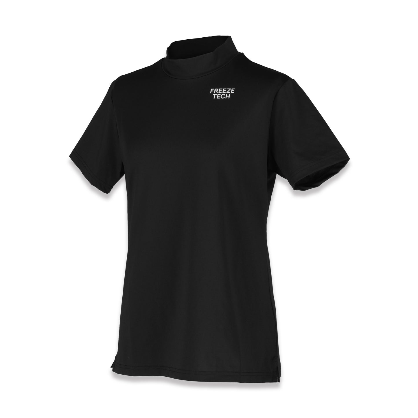 FREEZE TECH 氷撃α GOLF LINE Women’s 半袖ハイネックシャツ Black White LIDEF FT26SS
