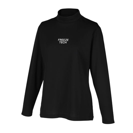 FREEZE TECH 氷撃α GOLF LINE Women’s  長袖ハイネックシャツ Black White LIDEF FT26SS