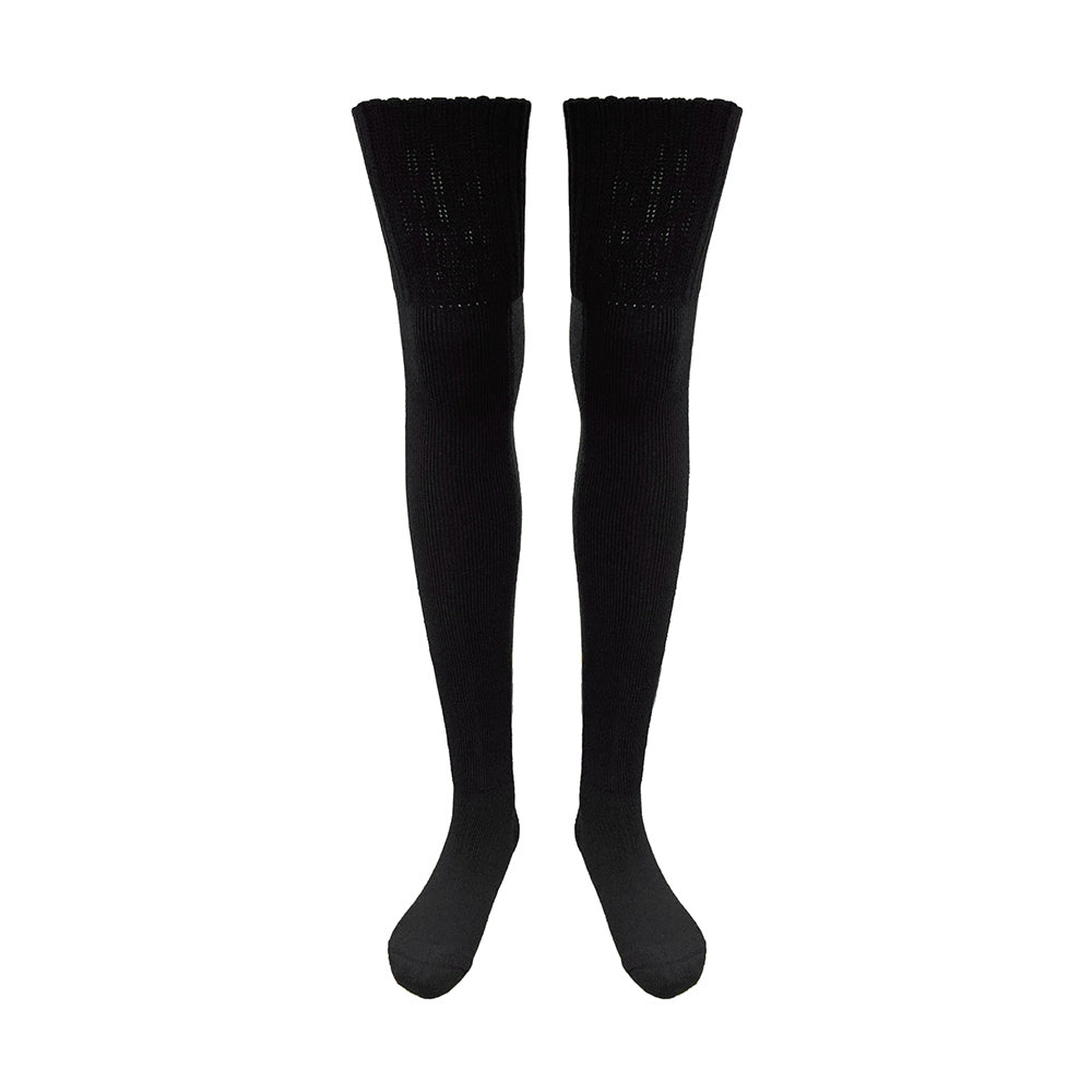 ThermOne サーモワン 膝上ロング丈ソックス Black
