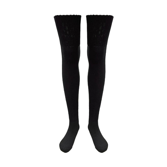 ThermOne サーモワン 膝上ロング丈ソックス Black