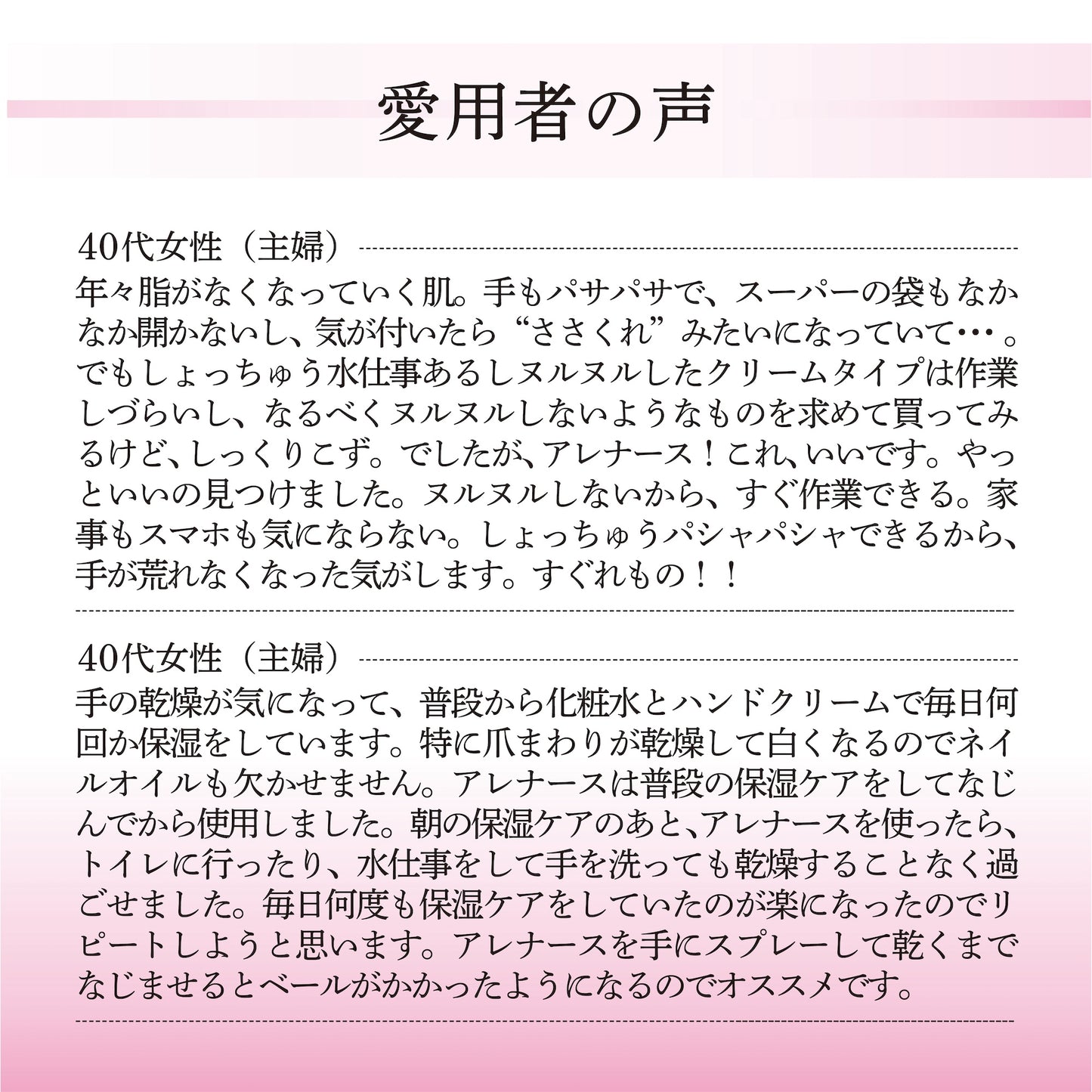 アレナース ハンドウォーター