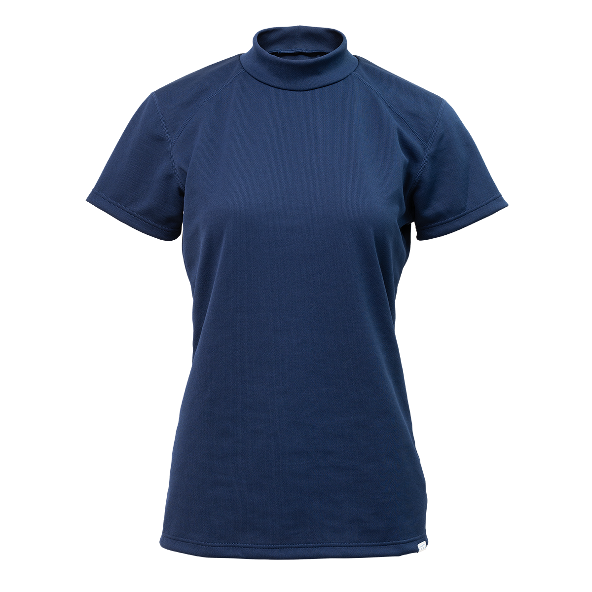FREEZE TECH SPORTS レギュラーフィット 冷感半袖モックネック(WOMEN) Navy White LIDEF