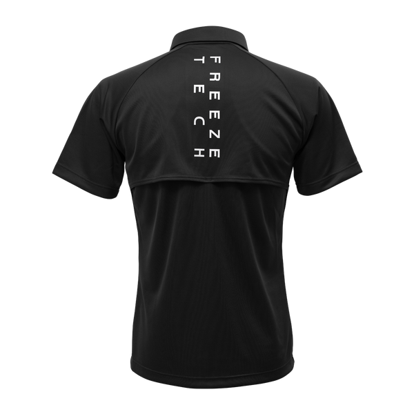 FCRB FREEZE TECH S/S POLO　ポロシャツ FREEZE TECH SPORTS 冷感ベンチレーション付きポロシャツ Black LIDEF