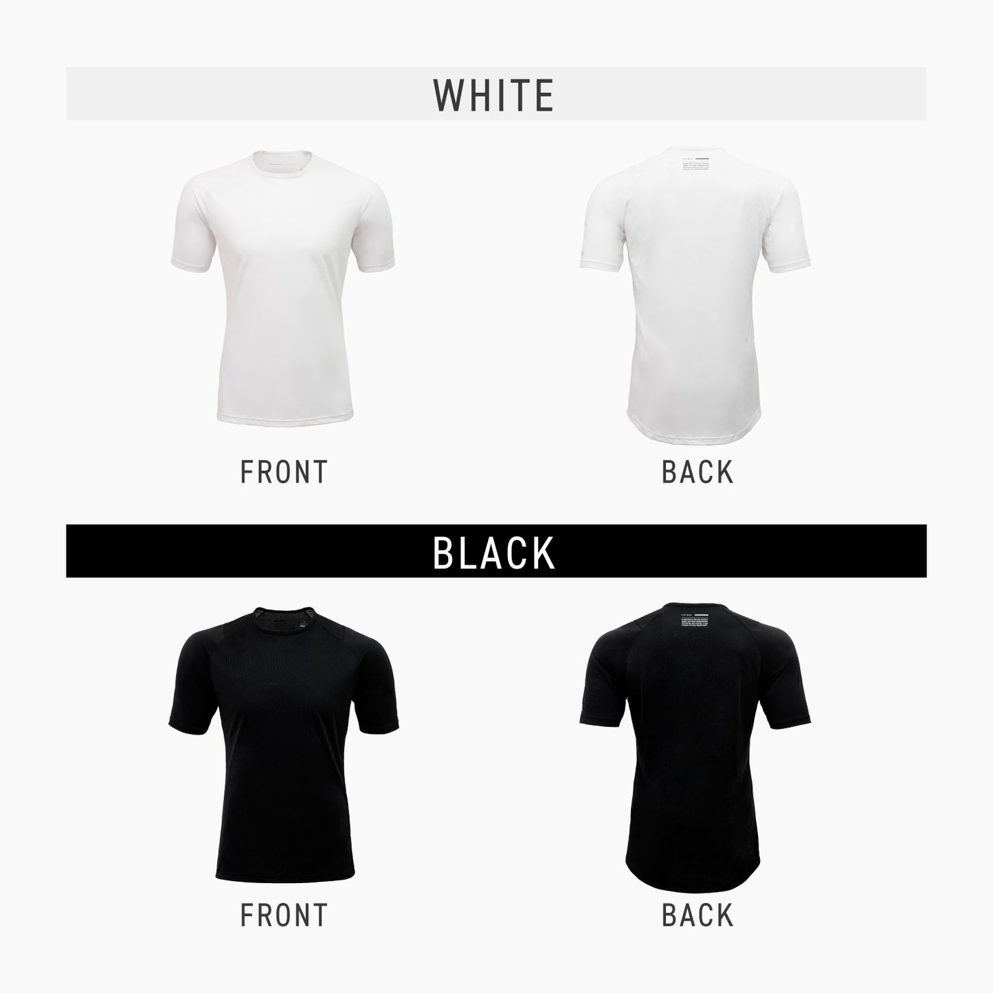 FREEZE TECH WORK レギュラーフィット 冷感シャツ 半袖クルーネック White Black LIDEF FT25SS