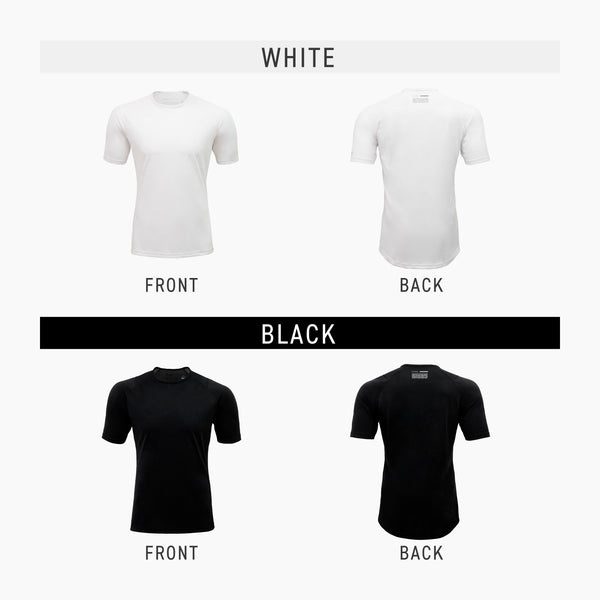 FREEZE TECH WORK レギュラーフィット 冷感シャツ 半袖クルーネック White Black LIDEF FT25SS - メディア 9