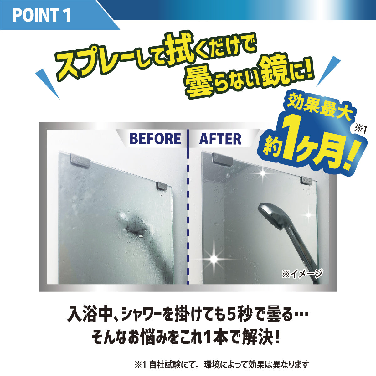 ファイナルシャイン 浴室鏡の曇りスカッシュ