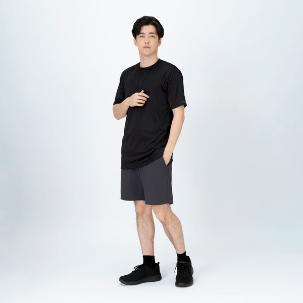 FREEZE TECH WORK レギュラーフィット 冷感シャツ 半袖クルーネック White Black LIDEF FT25SS - メディア 11