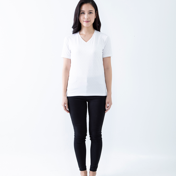 FREEZE TECH DAILY 冷感シャツ 半袖 Vネック White - メディア 5