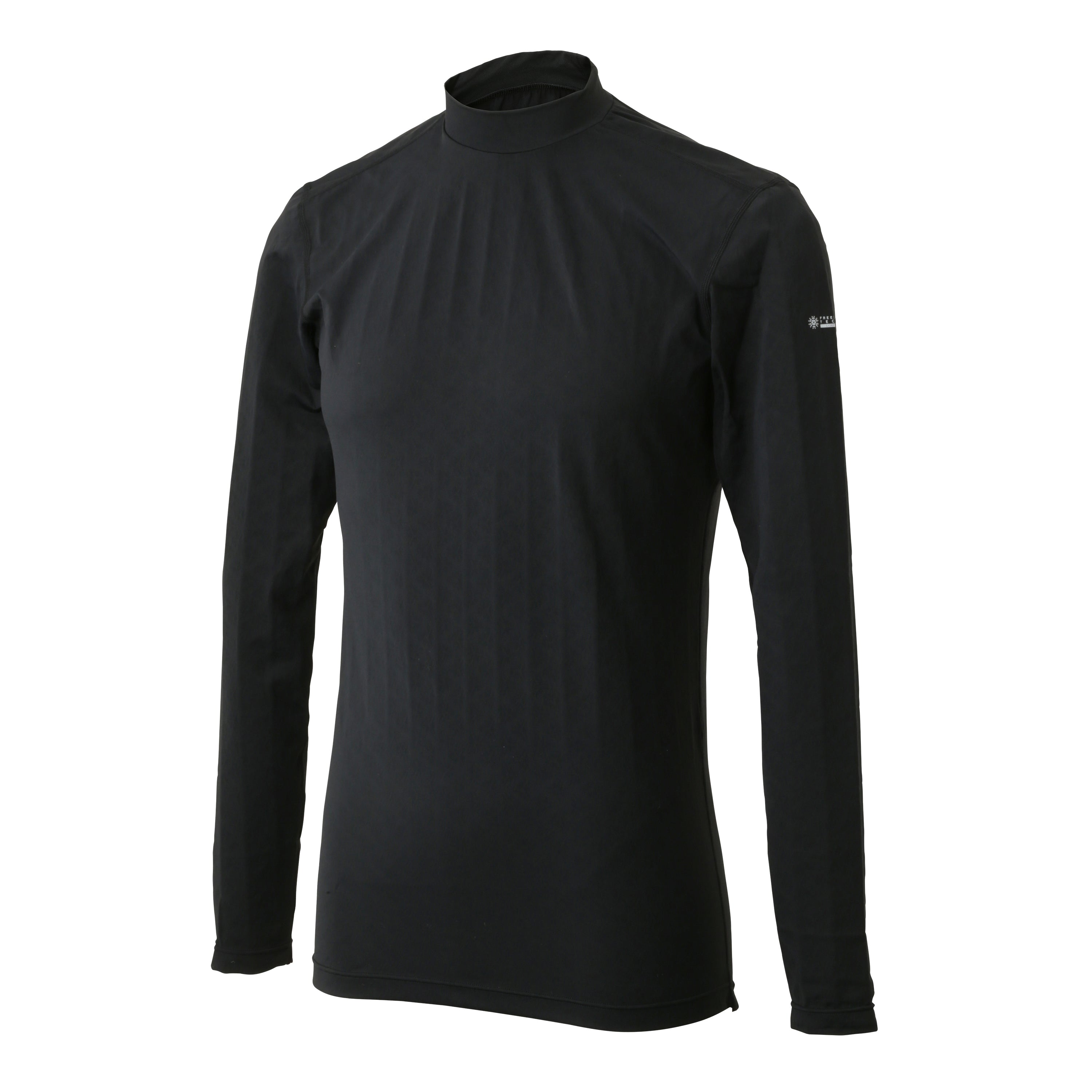 しえるページ　３着 FREEZE TECH SPORTS 冷感シャツ長袖ローネック Black White LIDEF