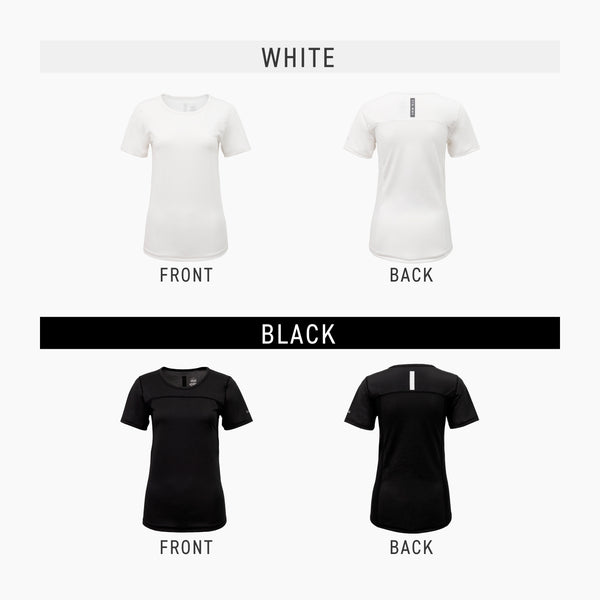 FREEZE TECH 氷撃α WOMENS 冷感シャツ半袖クルーネック White Black LIDEF FT25SS - メディア 13