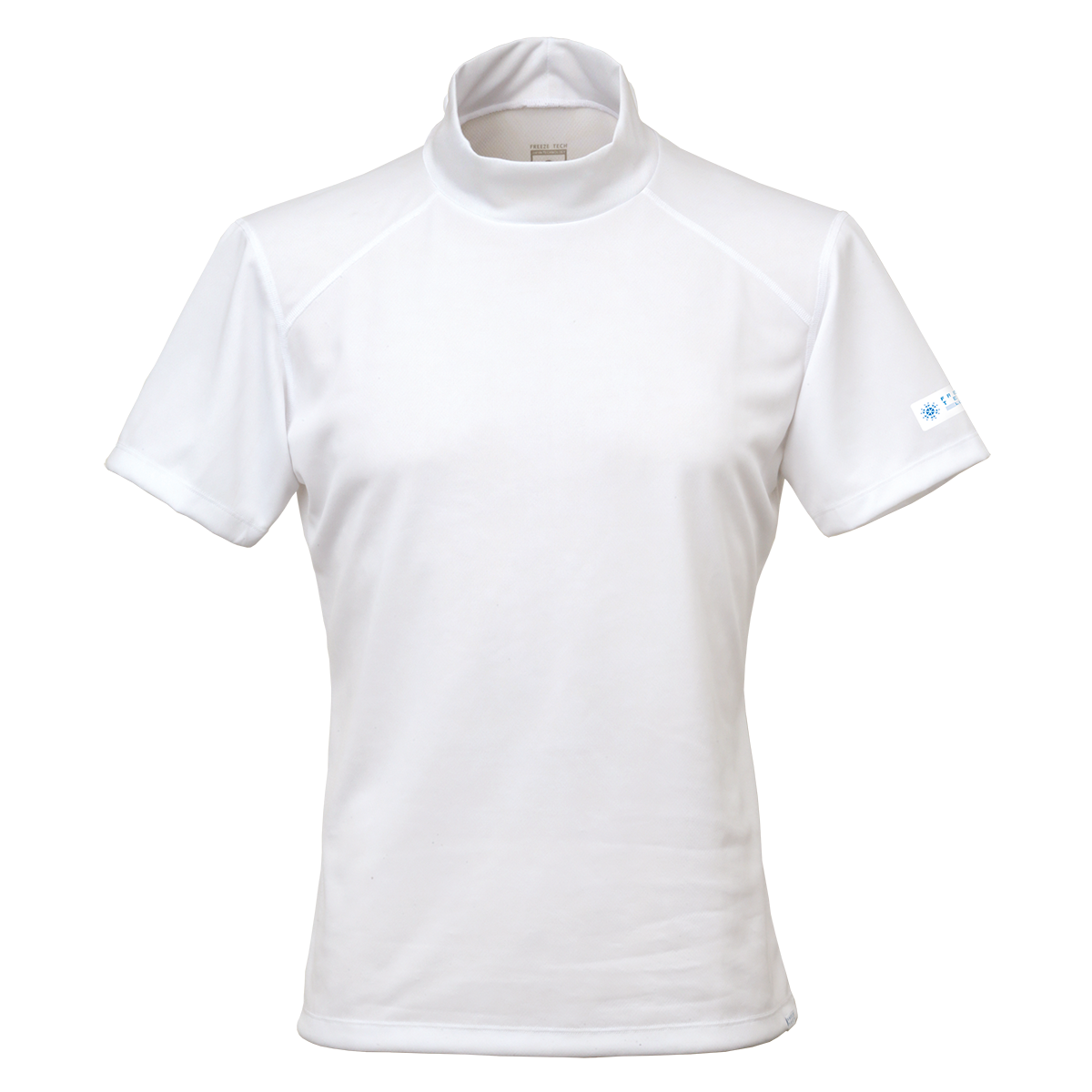FREEZE TECH SPORTS レギュラーフィット 冷感シャツ 半袖モックネック Navy White LIDEF