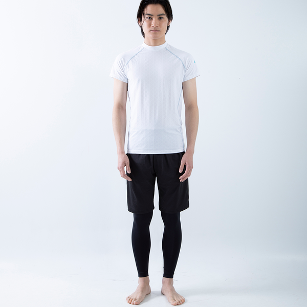 FREEZE TECH SPORTS 冷感シャツ 半袖 ローネック Black White - メディア 13