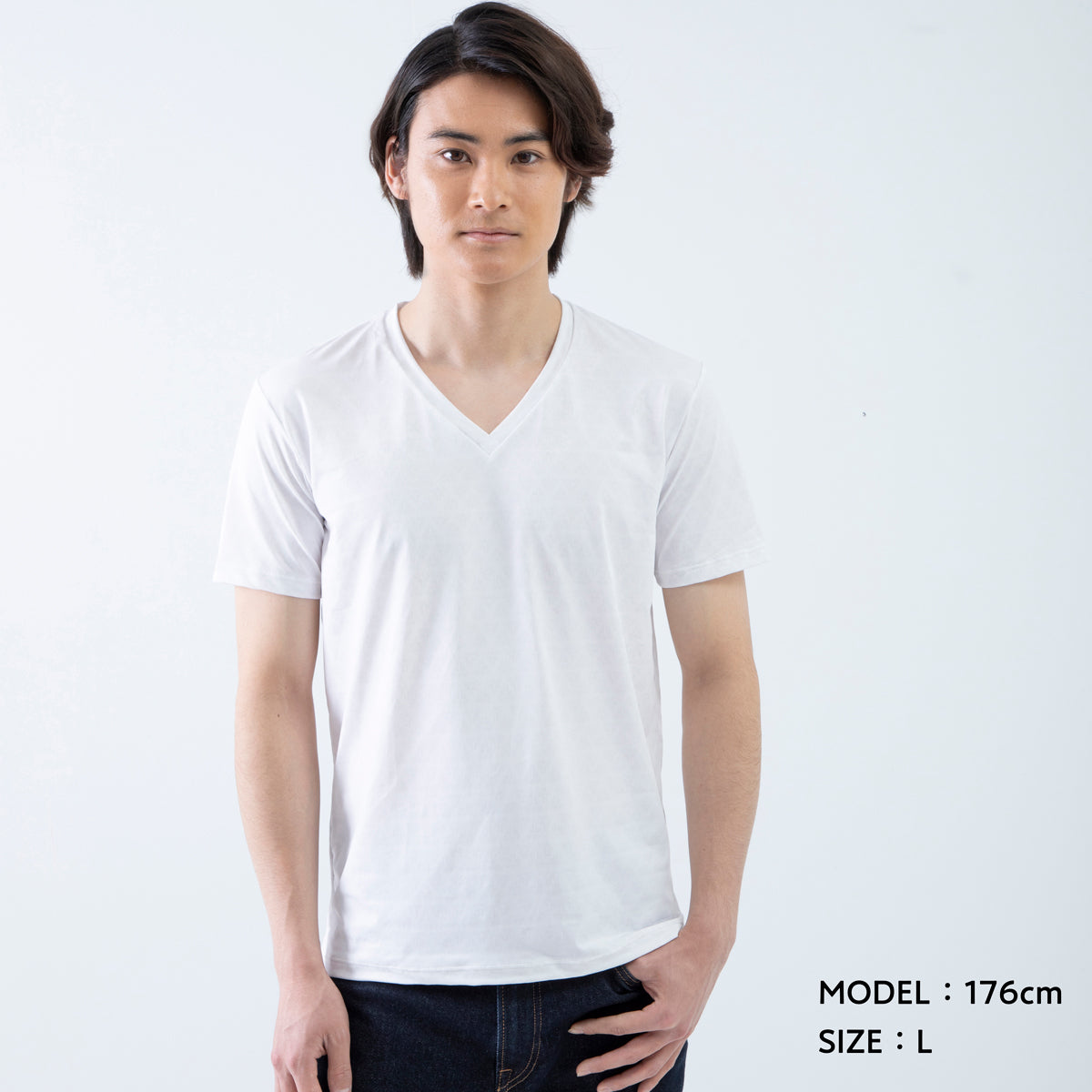 FREEZE TECH DAILY 冷感シャツ 半袖 Vネック White