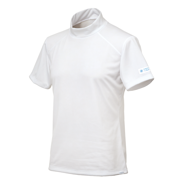 FREEZE TECH SPORTS レギュラーフィット 冷感シャツ 半袖モックネック Navy White LIDEF - メディア 14