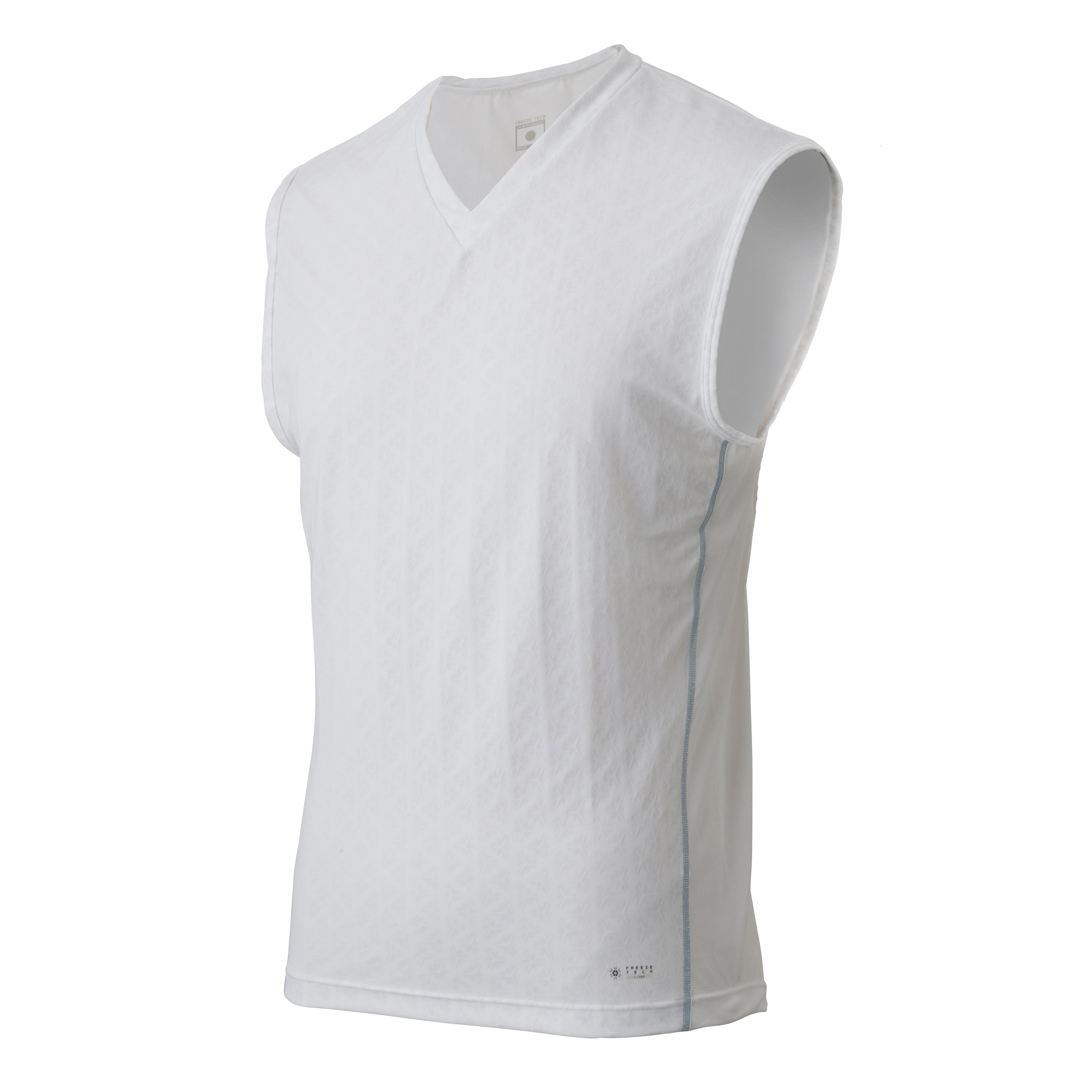 トップス FREEZE TECH NO SLEEVE TOP FREEZE TECH SPORTS 冷感ノースリーブ Vネックシャツ Black White