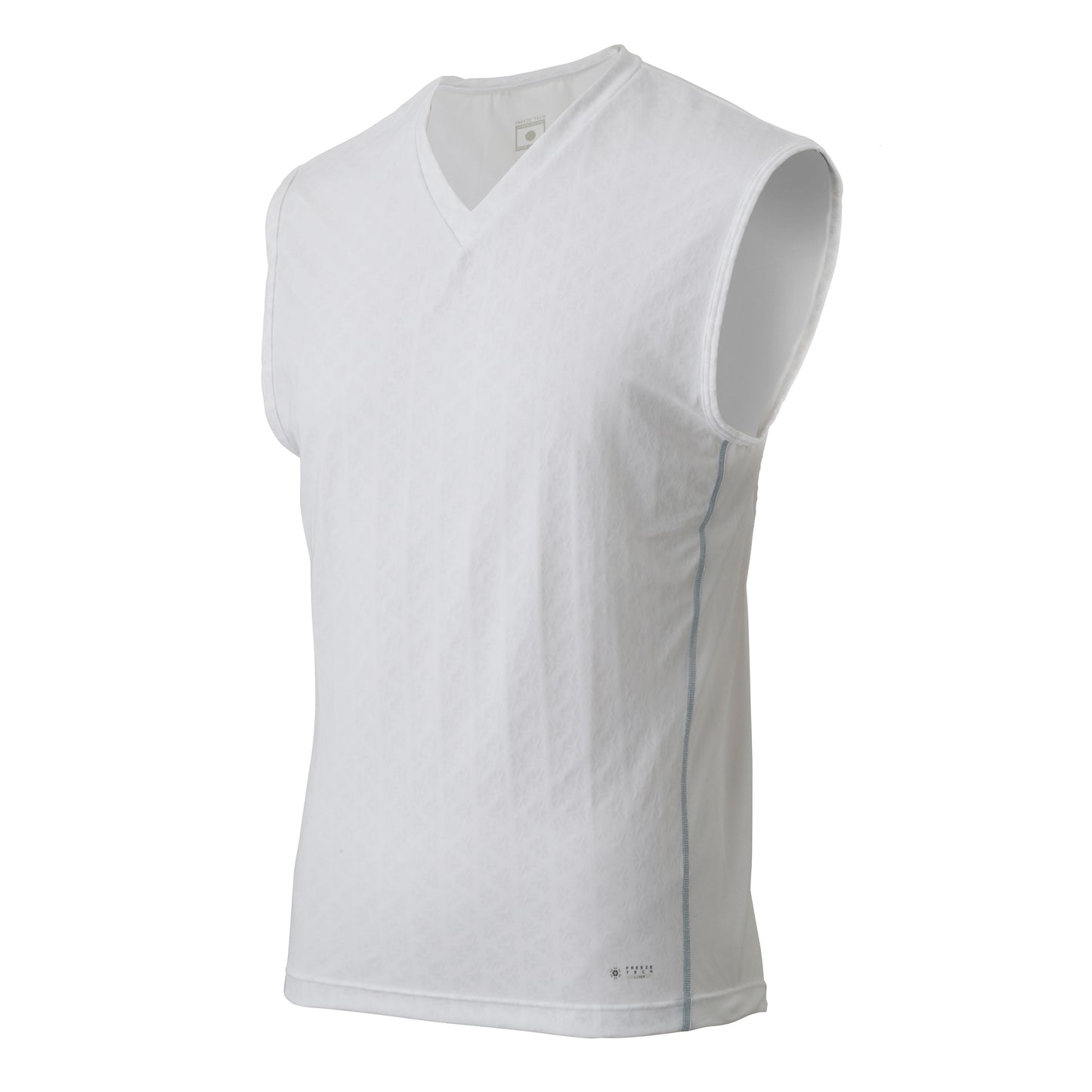 FREEZE TECH SPORTS 冷感ノースリーブ Vネックシャツ Black White LIDEF