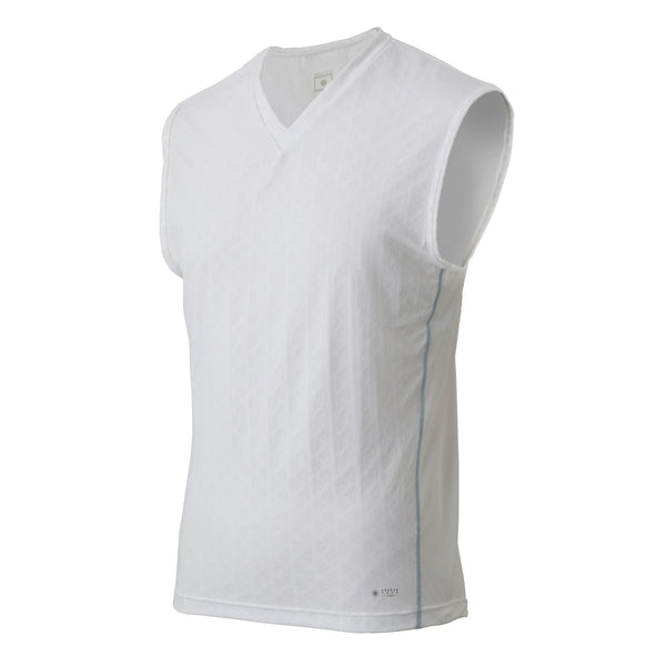 FREEZE TECH SPORTS 冷感ノースリーブ Vネックシャツ Black White LIDEF - メディア 13