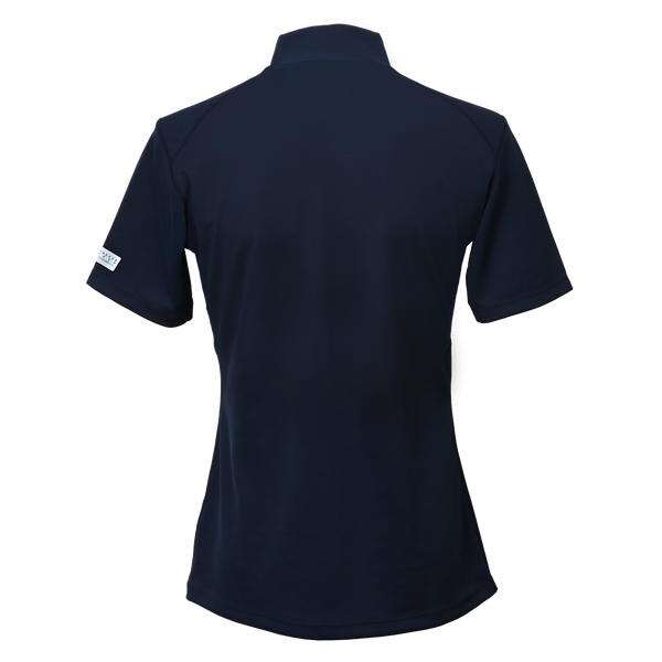 FREEZE TECH SPORTS レギュラーフィット 冷感シャツ 半袖モックネック Navy White LIDEF - メディア 3