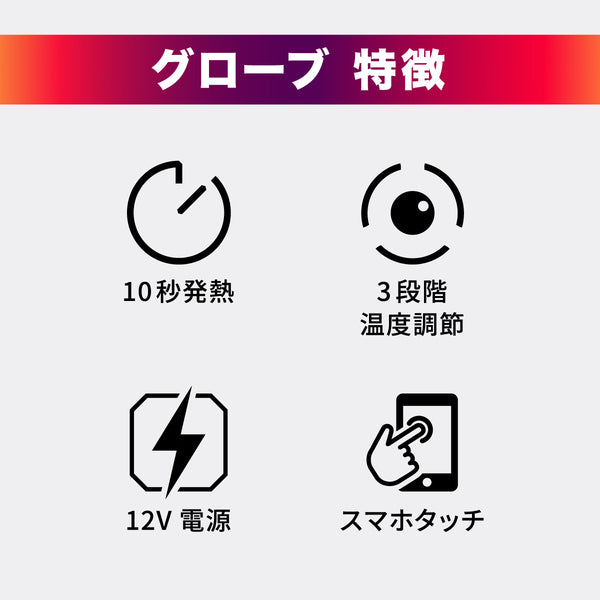 Heat Master 12VヒートレザーグローブTYPE-1 LIDEF - メディア 18