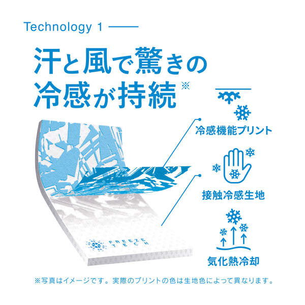 FREEZE TECH SPORTS レギュラーフィット 冷感半袖モックネック(WOMEN) Navy White LIDEF - メディア 6