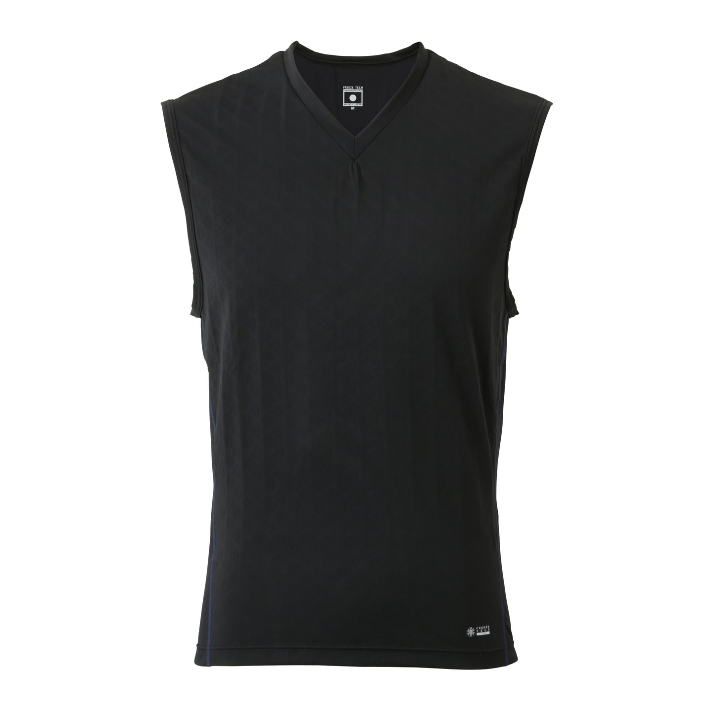 FREEZE TECH SPORTS 冷感ノースリーブ Vネックシャツ Black White LIDEF