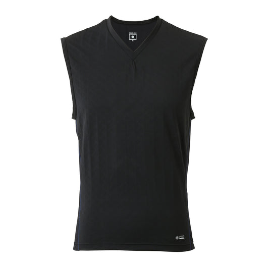 FREEZE TECH SPORTS 冷感ノースリーブ Vネックシャツ Black White LIDEF