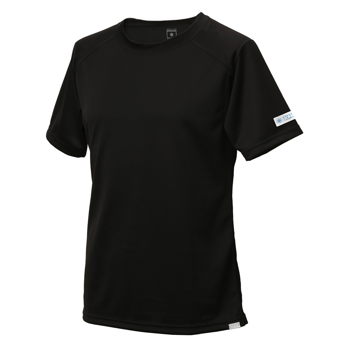 FREEZE TECH SPORTS レギュラーフィット 冷感シャツ 半袖クルーネック Black Navy LIDEF