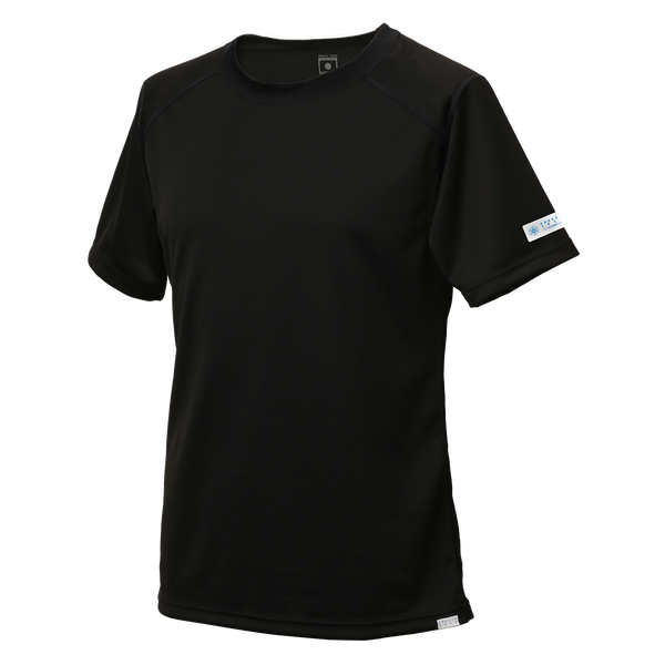 FREEZE TECH SPORTS レギュラーフィット 冷感シャツ 半袖クルーネック Black Navy LIDEF - メディア 2