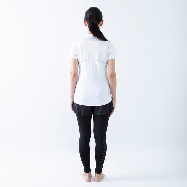 FREEZE TECH SPORTS 冷感シャツ 半袖 ローネック Black White - メディア 17