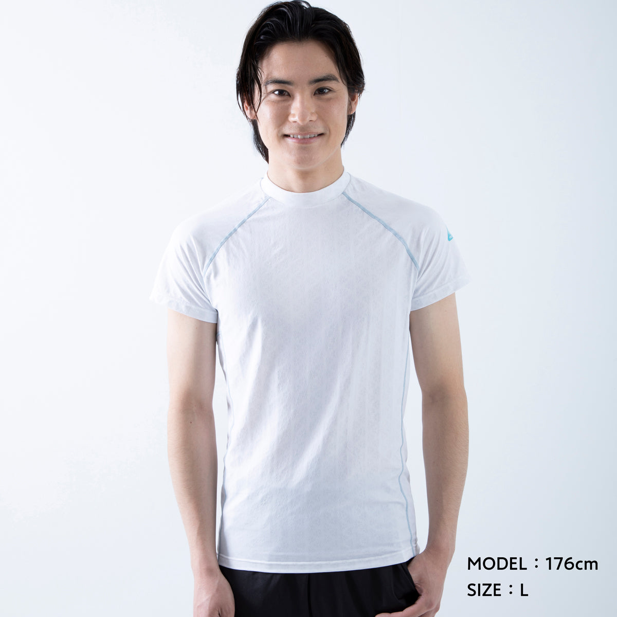 FREEZE TECH SPORTS 冷感シャツ 半袖 ローネック Black White