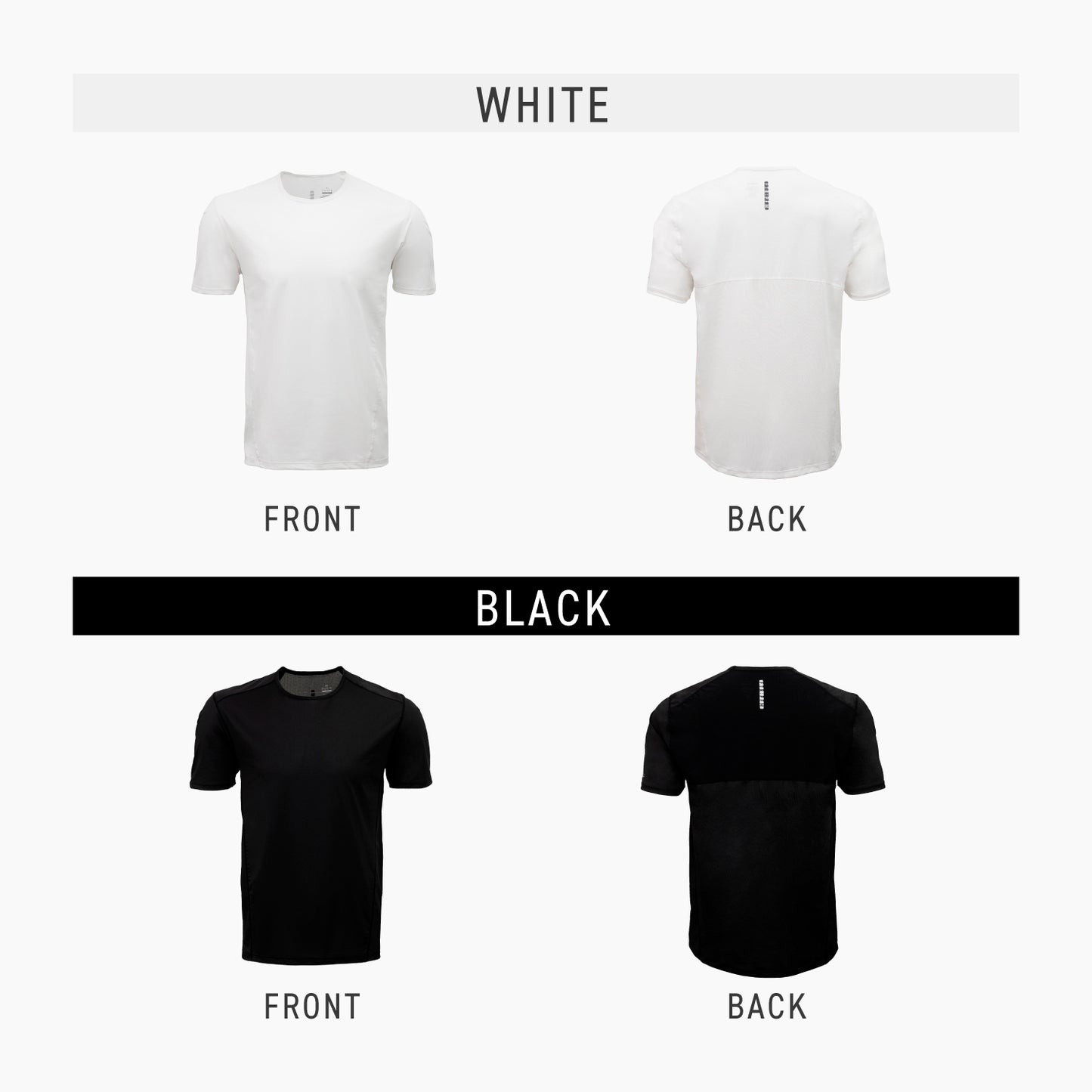 FREEZE TECH 氷撃α レギュラーフィット 冷感シャツ 半袖クルーネック White Black LIDEF FT25SS