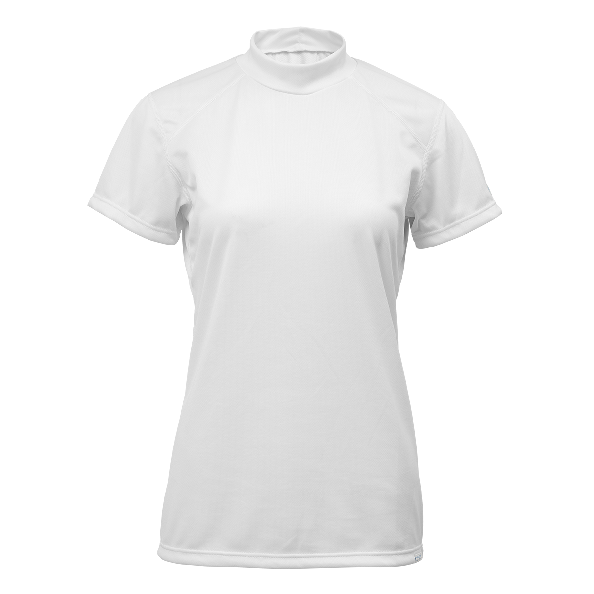 FREEZE TECH SPORTS レギュラーフィット 冷感半袖モックネック(WOMEN) Navy White LIDEF