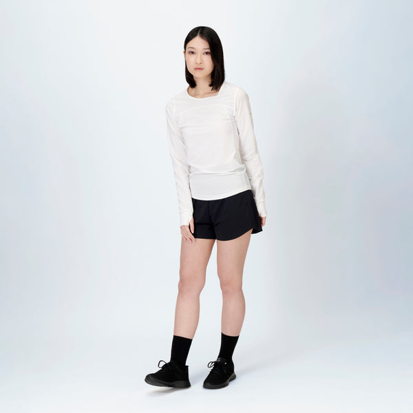 FREEZE TECH 氷撃α WOMENS 冷感シャツ長袖クルーネック White Black LIDEF FT25SS - メディア 14