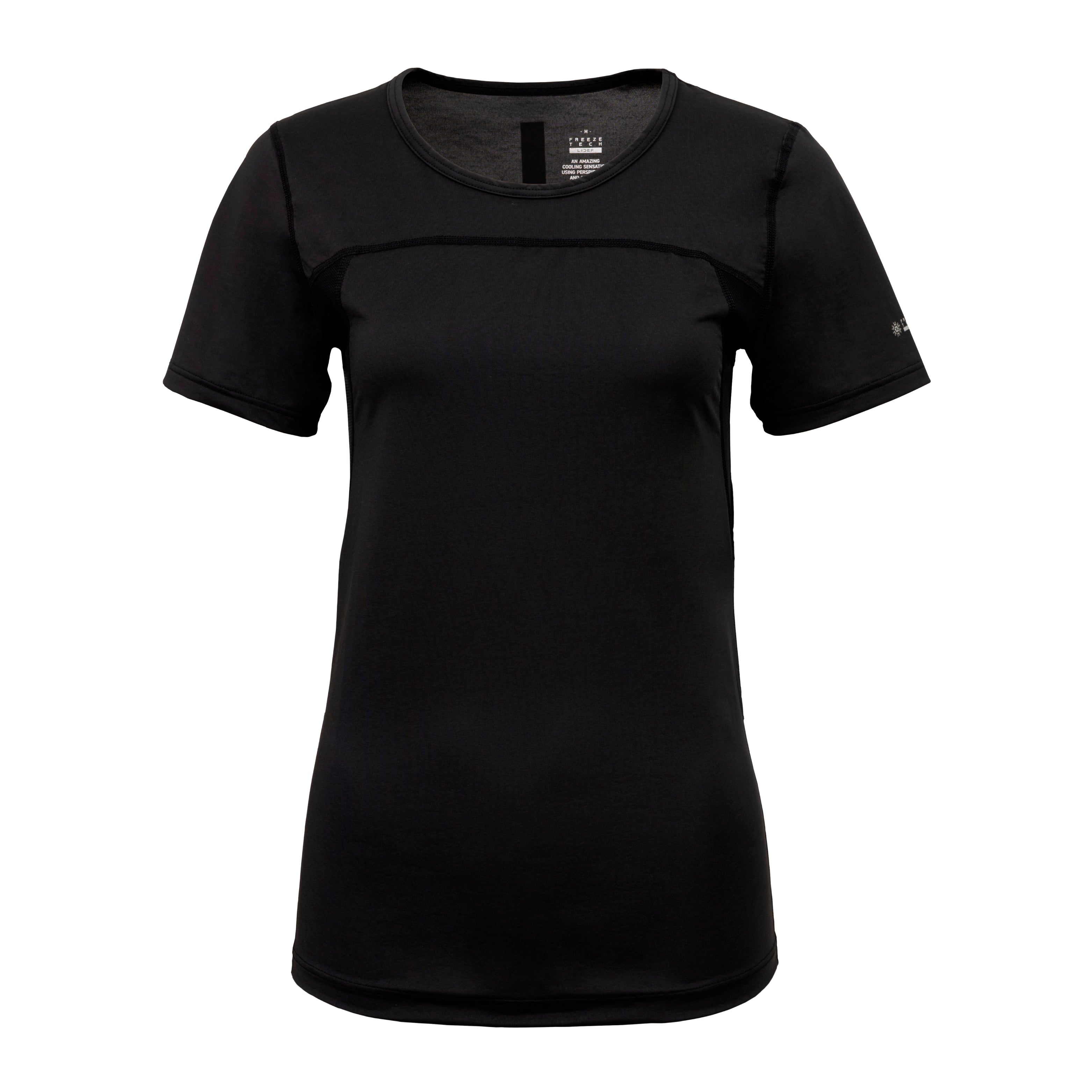 新品★レディースL BRIEFING ドライストレッチパフォーマンスTシャツ黒 FREEZE TECH 氷撃α WOMENS 冷感シャツ半袖クルーネック White Black