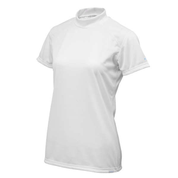 FREEZE TECH SPORTS レギュラーフィット 冷感半袖モックネック(WOMEN) Navy White LIDEF - メディア 12