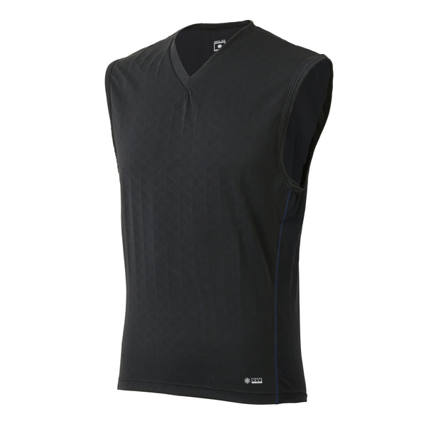 FREEZE TECH SPORTS 冷感ノースリーブ Vネックシャツ Black White LIDEF - メディア 2