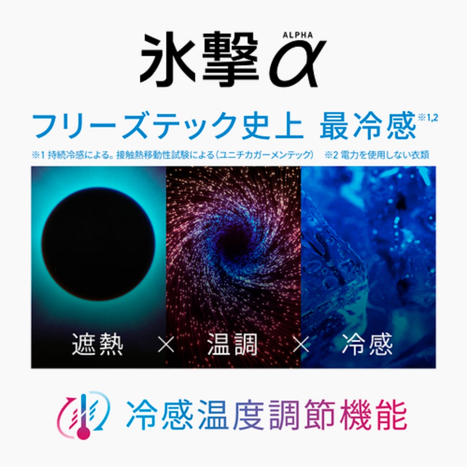 FREEZE TECH 氷撃α 冷感アームカバー ロングタイプ 両腕用 White Black