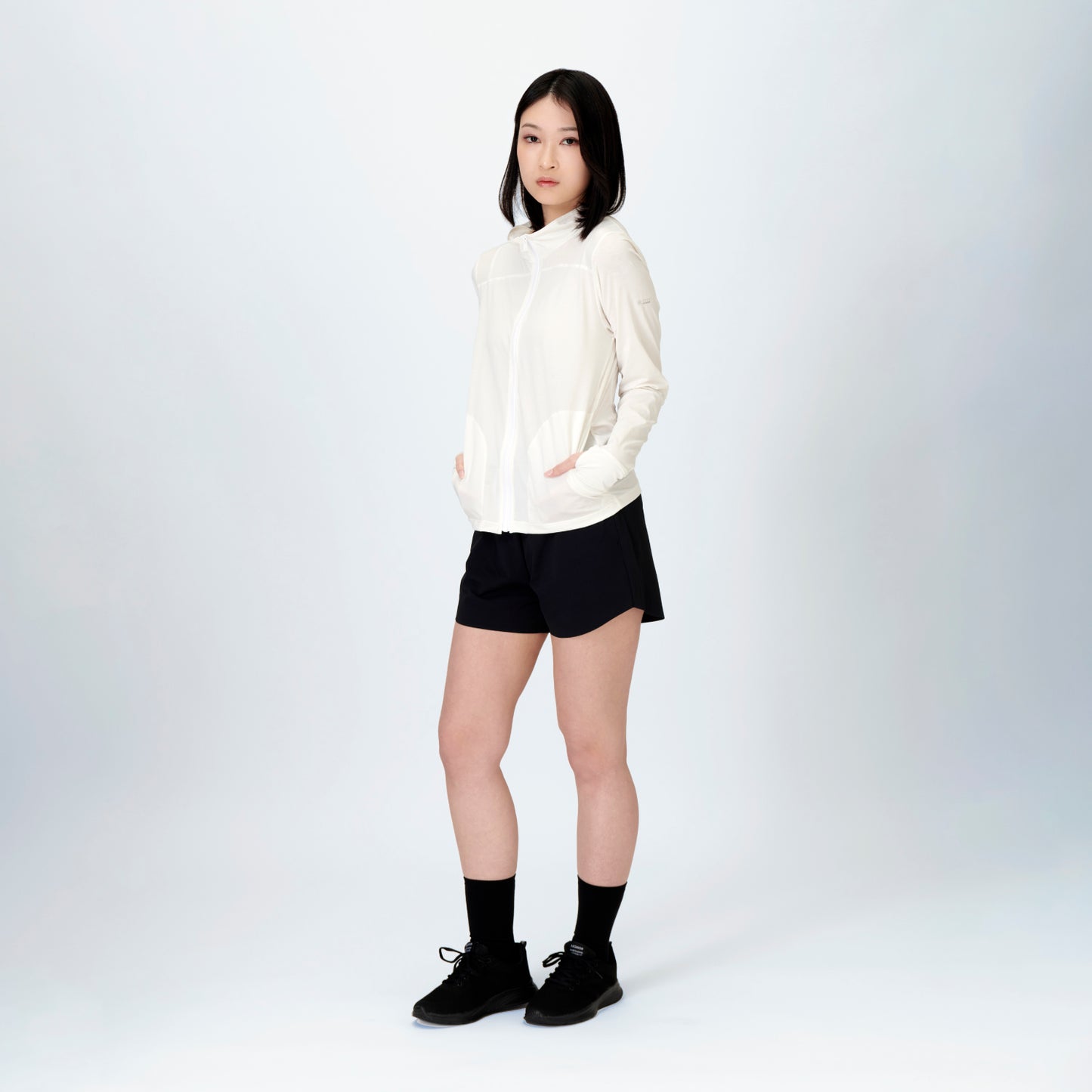 FREEZE TECH 氷撃α WOMENS  冷感コンパクトジャケット White Black LIDEF FT25SS